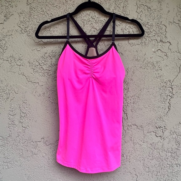 Victorias Secret 2-piece Set Sport Active Tank Top Push-up Bra Leggings Pink XS - Picture 1 of 10